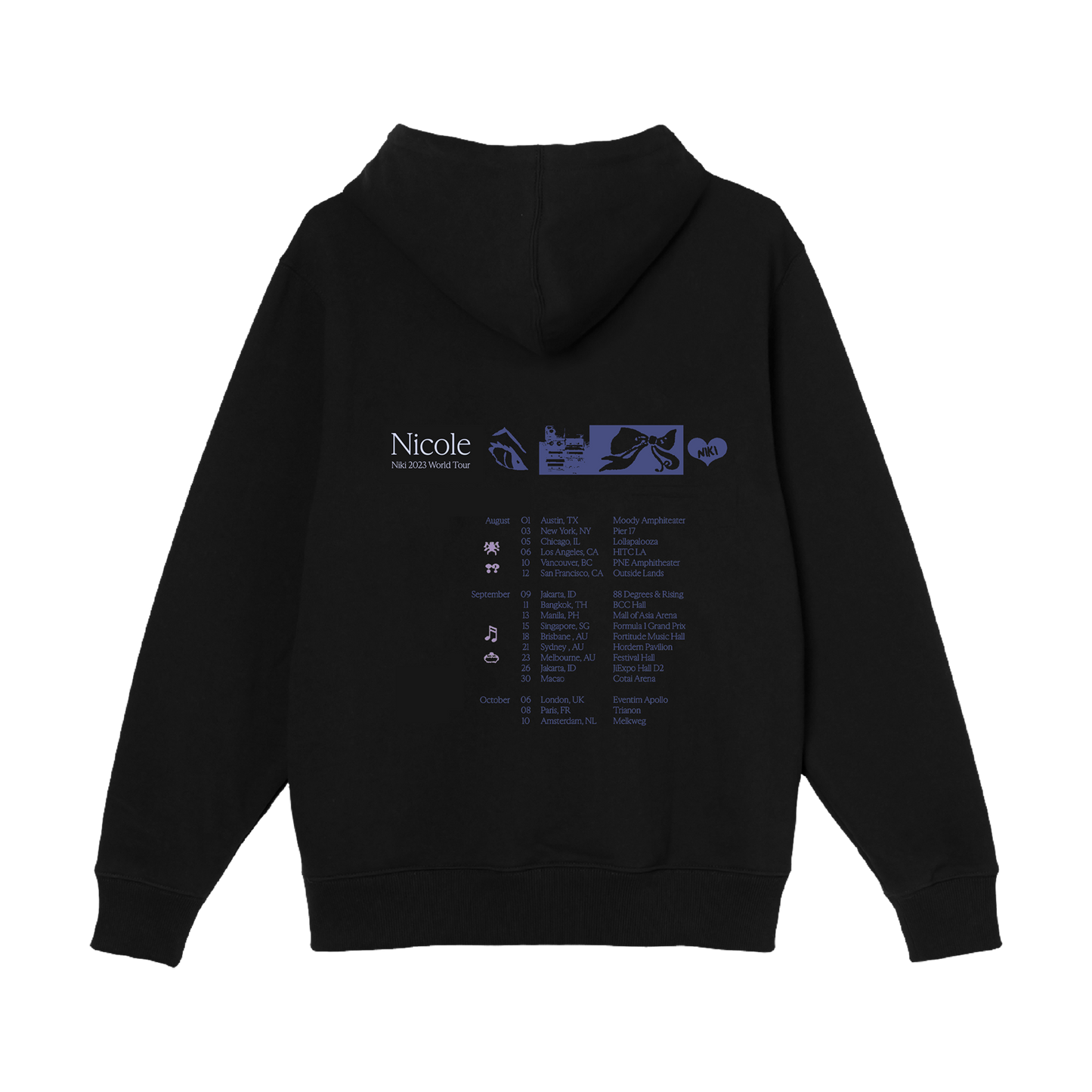 Niki 2023 Black Tour Hoodie